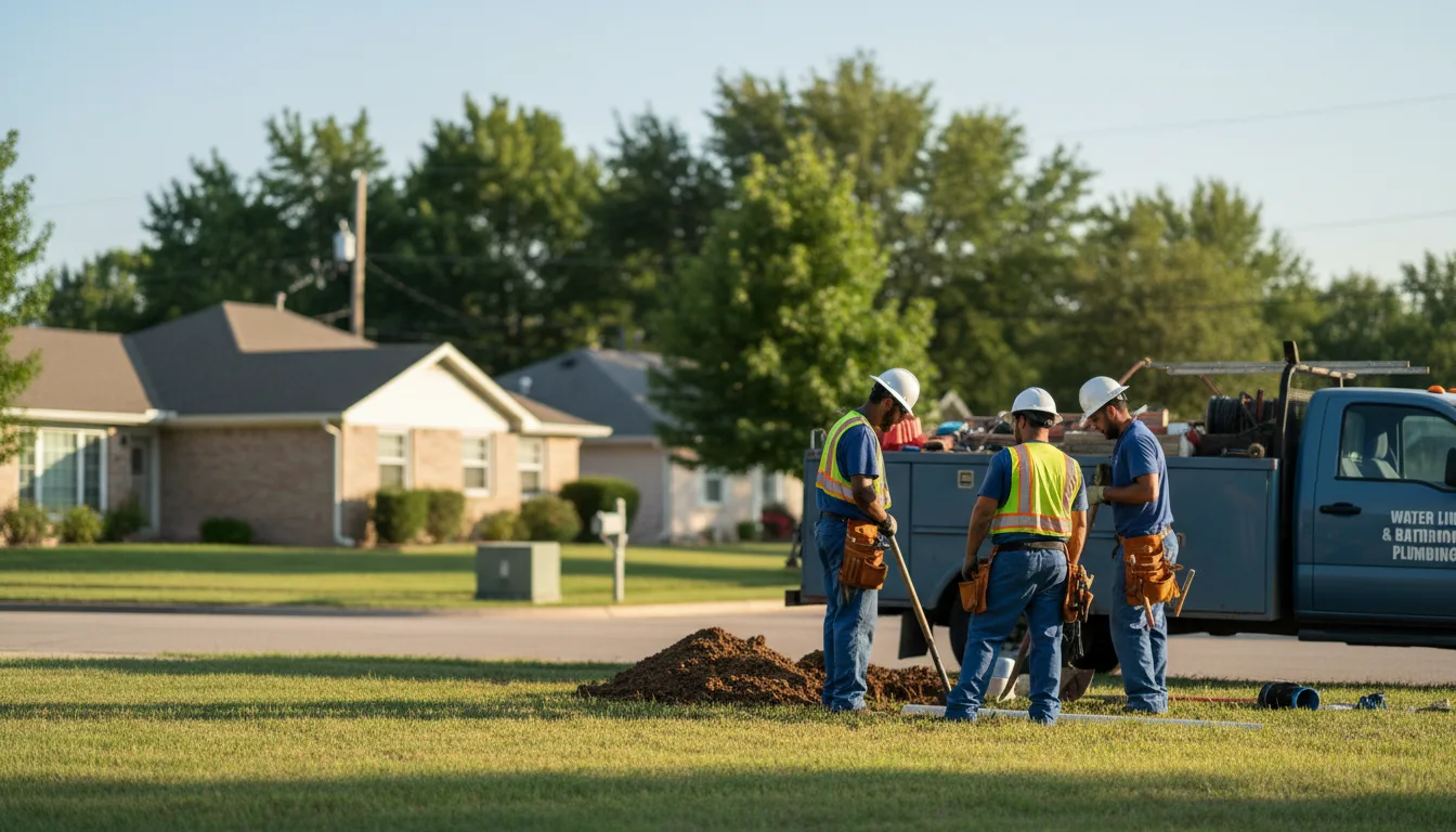 Residential water line and bathroom plumbing service in Warsaw, MO